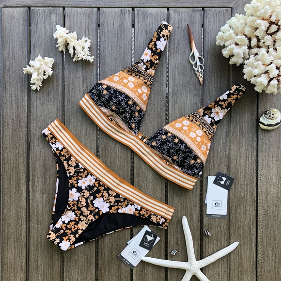 🌴🔆RIP CURL - MARIGOLD DEEP CHEEKY BIKINI SET🔆🌴 - Picture 2 of 16